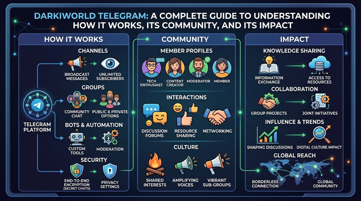 Darkiworld Telegram : guide complet pour comprendre son fonctionnement, sa communauté et son impact